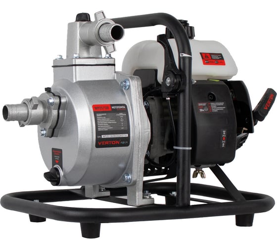 Мотопомпа VERTON WP 25/130 2-х тактная, 1,5л.с./43см3, 25мм/1", 130л/мин, 7,8м3/ч, h8м/25м, d5мм 01.17548.17551