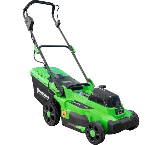 Газонокосилка аккумуляторная Grassman BL-437, 21+21V, ширина 37см, травосбор. 35л (1/9) 020287