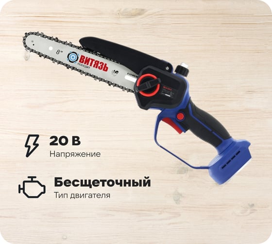 Пила цепная аккумуляторная бесщеточная Витязь 2 АКБ + ЗУ ПЦ-А-220-8 18032003К 1