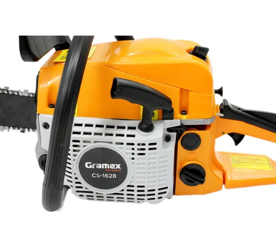 Пила бензиновая цепная Gramex CS-1628 /2,0кВт/2,8л.с. шина 16", 40 см, 64 зв., легкий запуск (1/2) 01131