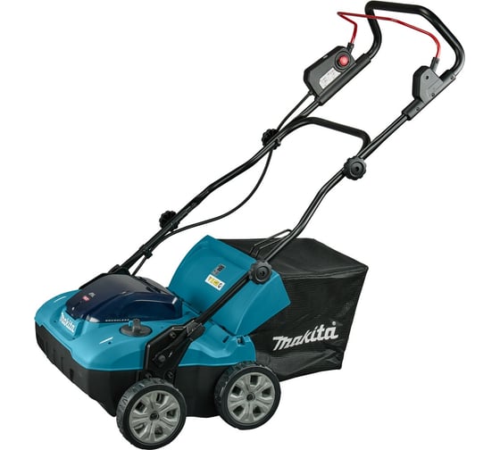 Скарификатор-аэратор аккумуляторный Makita XGT 40vMAX, 1700Вт, 38см, 18 ступеней, -12/+5мм, травосборник 50л UV001GZ