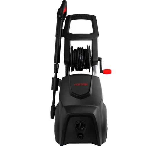 Мойка высокого давления Verton WM-2500R 2500 Вт, индукционный двигатель, давление мин/макс: 130/190 бар, расход воды мин/макс: 6.8/8.3 л/мин, 8 м армированный шланг, катушка для шланга 01.9674.16682