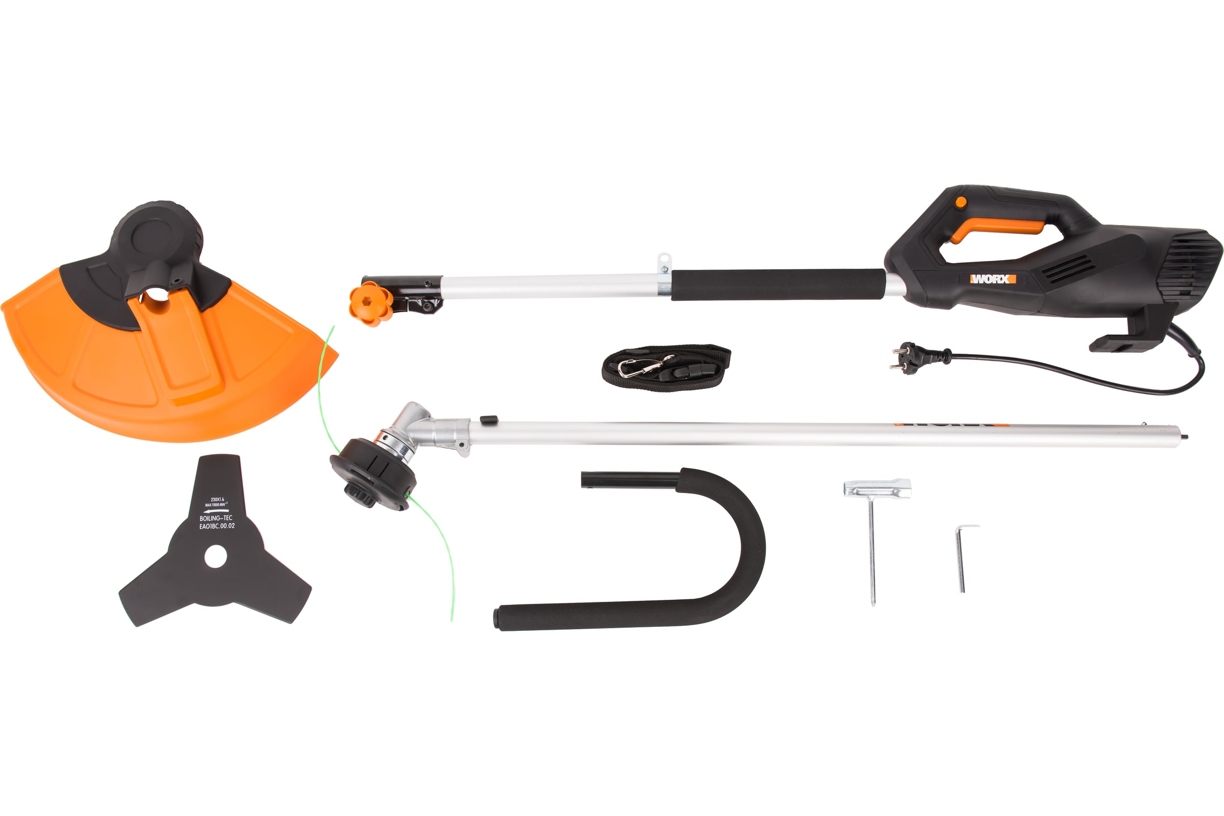 Электрический триммер WORX 38см, 1000Вт, нож 23 см WG111E — фото 3