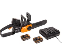 Цепная аккумуляторная пила WORX ChainSaw 40 В, 2х2.0 А*ч, двойное ЗУ WG381E 16451805