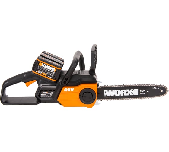Цепная аккумуляторная пила WORX ChainSaw 40 В, 2х2.0 А*ч, двойное ЗУ WG381E