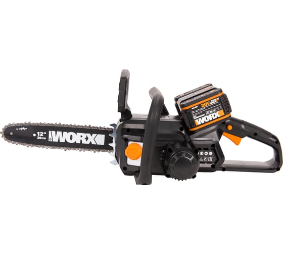 Цепная аккумуляторная пила WORX ChainSaw 40 В, 2х2.0 А*ч, двойное ЗУ WG381E