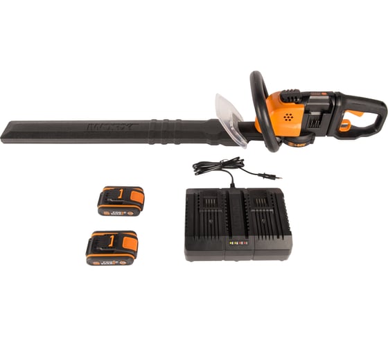 Аккумуляторный кусторез WORX 40В 2х2.0 А*ч, двойное ЗУ WG284E 1