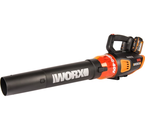 Аккумуляторная бесщеточная воздуходувка WORX 40В, 2х2.0 Ач, двойное ЗУ 2x2A WG584E