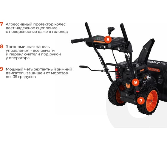 Бензиновый снегоуборщик Gigant SP-8-710ES