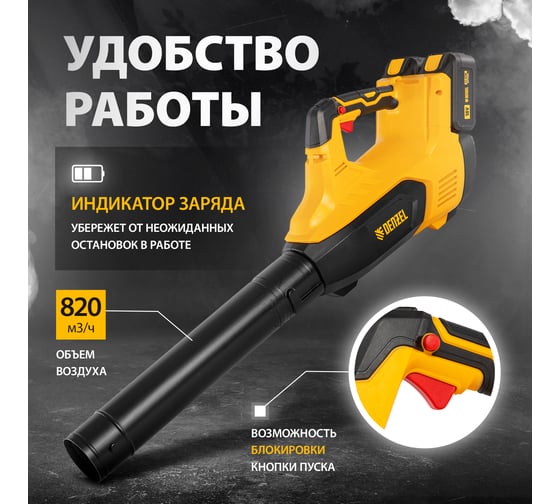 Аккумуляторная воздуходувка DENZEL RB180-36 36 В, 4 А*ч 59610