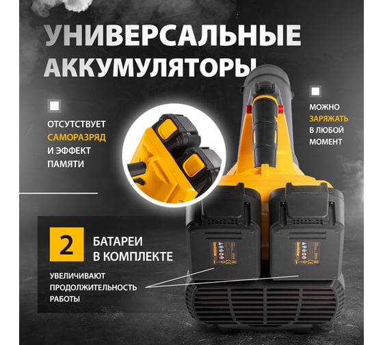 Аккумуляторная воздуходувка DENZEL RB180-36 36 В, 4 А*ч 59610