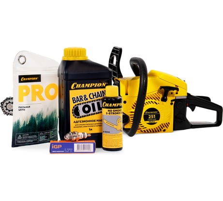 Бензопила CHAMPION 251-15"-0,325-1,5-64 (2,3кВт 50,8см3 легкий старт 5,6кг) A251-15