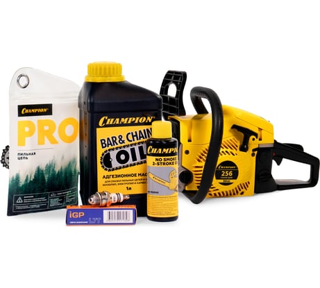 Бензопила CHAMPION 256-15"-0,325-1,5-64 (2,5кВт 54см3 легкий старт 5,6кг) A256-15