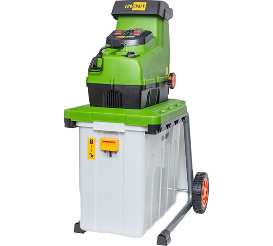 Измельчитель садовый PROCRAFT 2800 Вт, 45 мм, 60 об/мин, 55 л, валы PSL2800