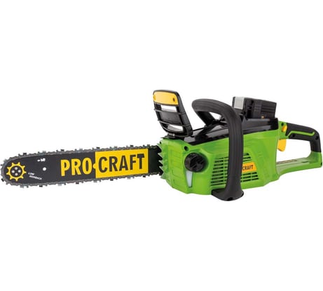 Пила цепная аккумуляторная PROCRAFT 40В 14'' (35 см) (АКБ 4Ач+ЗУ+Шина+Цепь) PKA-40Li