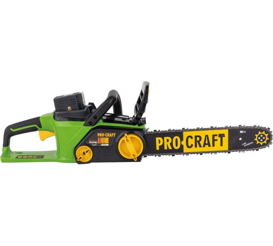 Пила цепная аккумуляторная PROCRAFT 40В 14'' (35 см) (АКБ 4Ач+ЗУ+Шина+Цепь) PKA-40Li