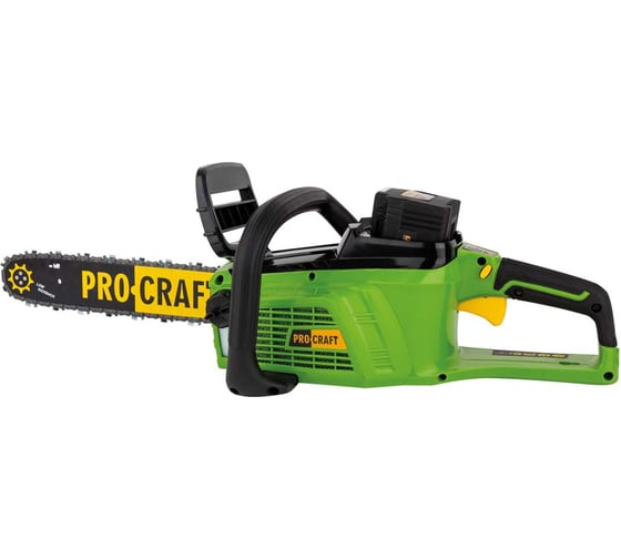 Пила цепная аккумуляторная PROCRAFT 40В 14'' (35 см) (АКБ 4Ач+ЗУ+Шина+Цепь) PKA-40Li