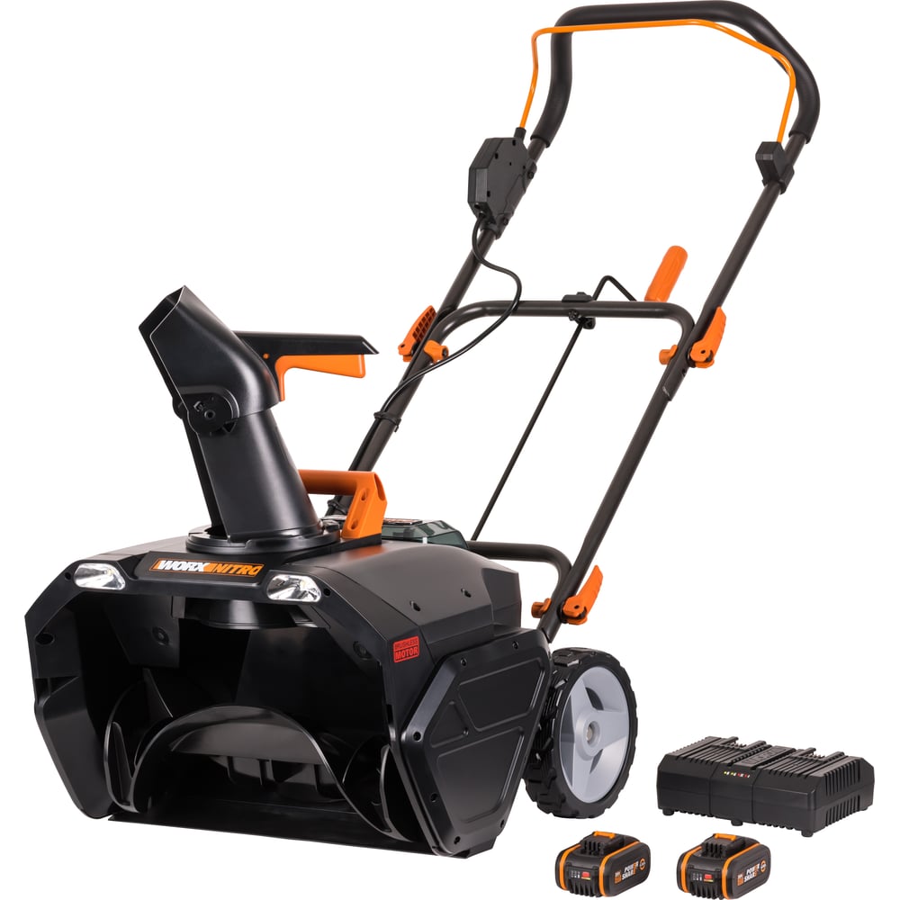 Аккумуляторный бесщеточный снегоуборщик WORX 2х4.0 А*ч, двойное ЗУ ...