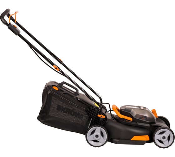 Аккумуляторная газонокосилка WORX 2х20В, 2 АКБ 4 А*ч, двойное ЗУ WG743E