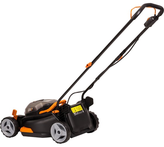 Аккумуляторная газонокосилка WORX 2х20В, 2 АКБ 4 А*ч, двойное ЗУ WG743E