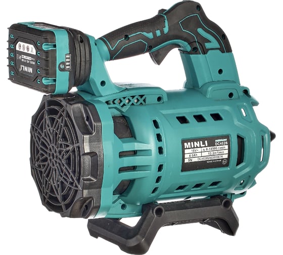 Аккумуляторный садовый воздуходув MINLI Li-ion 18Vx2 DC402B-4.0A