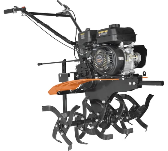 Мотоблок CARVER МТ-7100 (7 л.с, усиленная рама, передачи 3/1, регулируемый руль, фрезы, колеса 4 на 10) 01.006.00039