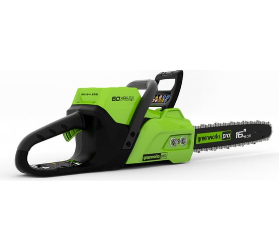 Бесщеточная аккумуляторная цепная пила Greenworks GD60CS40K4 60 В, с АКБ 4 А*ч и ЗУ 2006907UB
