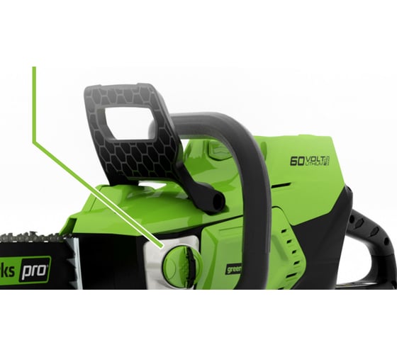 Бесщеточная аккумуляторная цепная пила Greenworks GD60CS40K2 60 В, с АКБ 2 А*ч и ЗУ 2006907UA