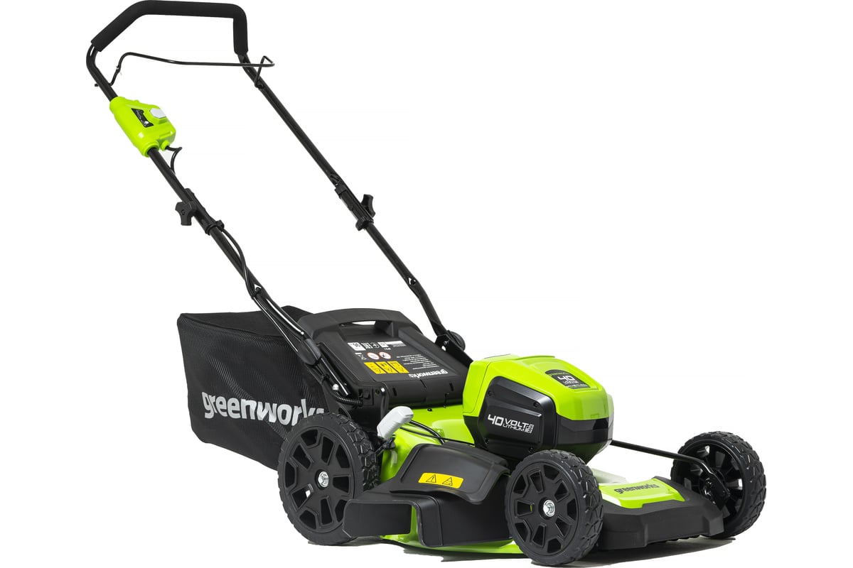 Бесщеточная аккумуляторная газонокосилка Greenworks GD40LM46HP 40 В ...