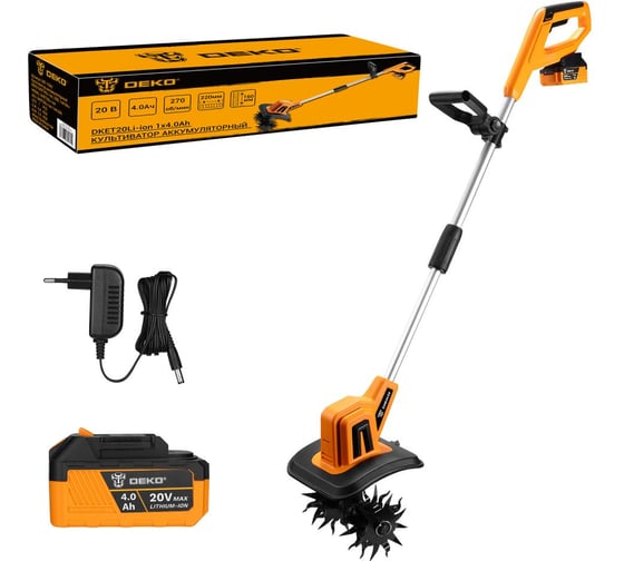 Культиватор аккумуляторный DEKO DKET20Li-ion, 20В, 1x4.0Ач 081-1045 1