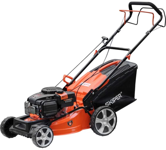 Газонокосилка бензиновая SKIPER GW461S 46 см, самоходная, Loncin 4 лс, мульчер, сталь. дека, травосб. 60 л, нож 00-00014772