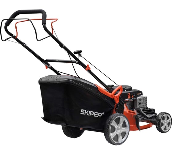 Газонокосилка бензиновая SKIPER GW461S 46 см, самоходная, Loncin 4 лс, мульчер, сталь. дека, травосб. 60 л, нож 00-00014772