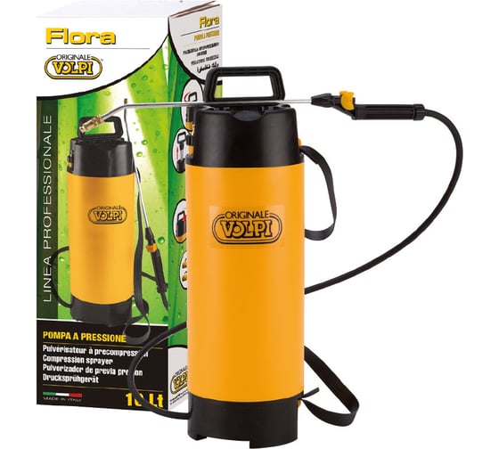 Помповый опрыскиватель со штангой Volpi Flora 10 л Rapid/Get 3385C