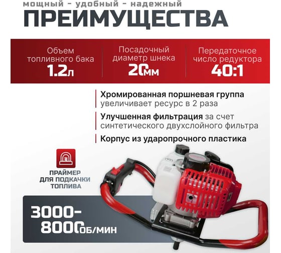 Мотобур Slogger EA55