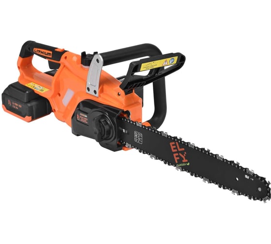 Пила цепная аккумуляторная ELFY 36В, 12", АКБ 2x4.0Ач, ЗУ 2x2.4А ESC3612CBPS