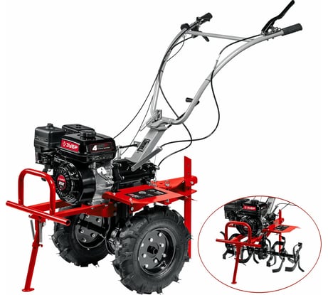 Бензиновый мотоблок с ВОМ ЗУБР 212 см3 МТШ-500