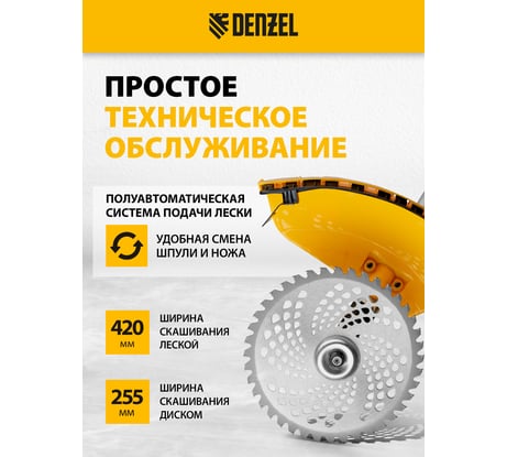 Бензиновый триммер Denzel DTL-52S 96266