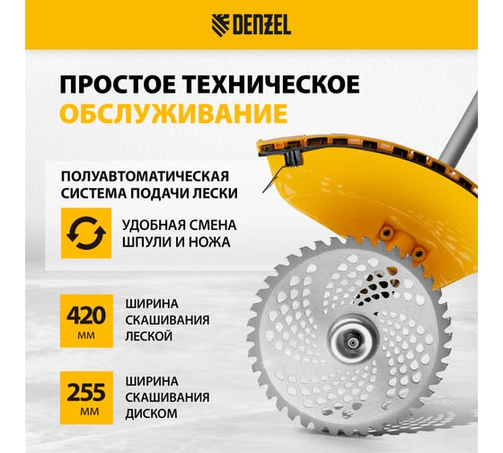 Бензиновый триммер Denzel DTL-52S 96266