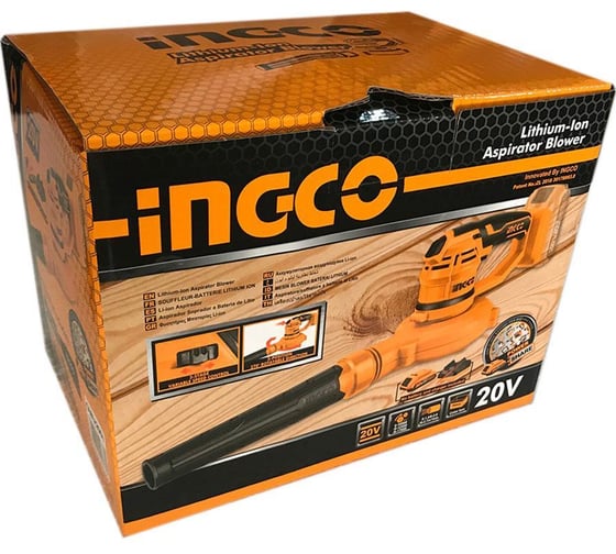 Аккумуляторная воздуходувка INGCO 20В Li-Ion CABLI2001