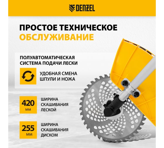 Бензиновый триммер Denzel DTL-33S 96262
