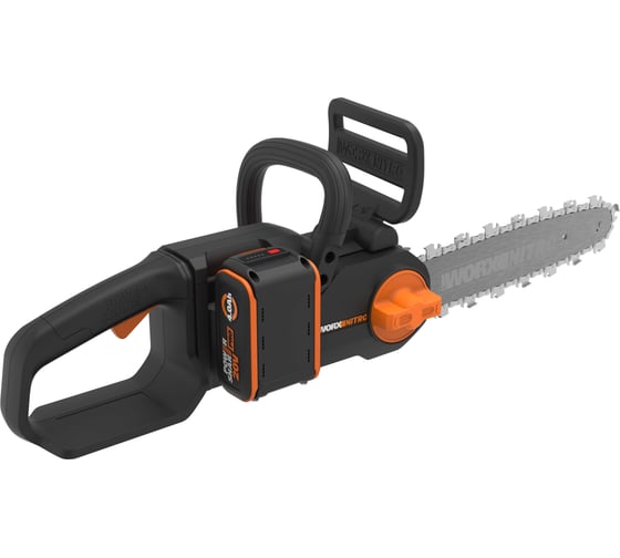Пила аккумуляторная бесщеточная WORX 20В, 30см, 4 Ач х1, ЗУ 2А, коробка WG350E