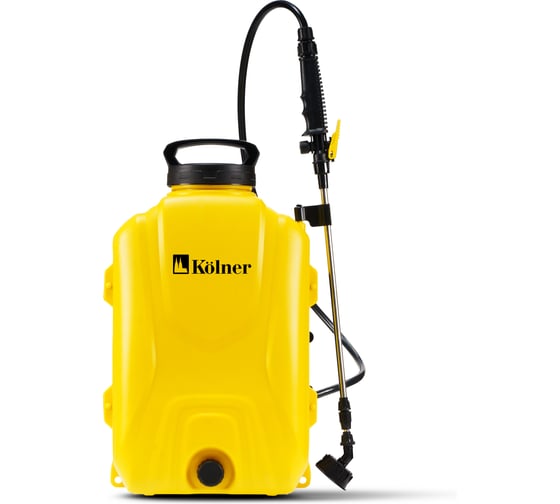 Опрыскиватель аккумуляторный Kolner 12В, объем 12л, KSC 12-12L-02, производительность 3,1 л/мин, давление 4 атм аккумулятор SLA 8,0Ач, ЗУ, распылитель, насадка 3шт, ремень 8060700206 1