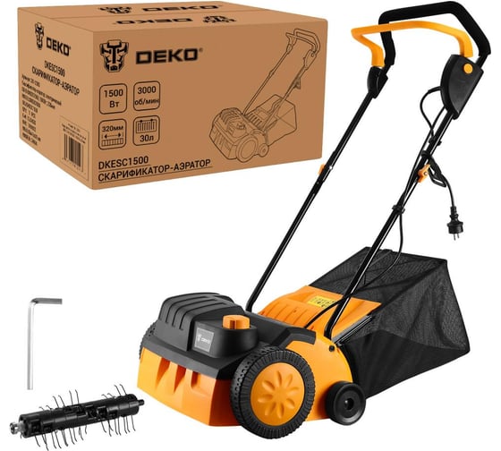 Скарификатор-аэратор электрический DEKO DKESC1500, 1500Вт, 320мм 081-2003
