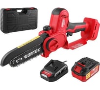 Аккумуляторная мини-пила WORTEX CEC 2518-2 в чемодане, ALL1 XLT SET бесщеточная, 18 В, 6'' 1334828