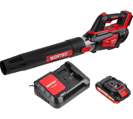 Аккумуляторная воздуходувка WORTEX BB 2018 D ALL1 XLT SET 18 В, 2 Ач акб, максимальный объём 570 м куб/ч 1333739