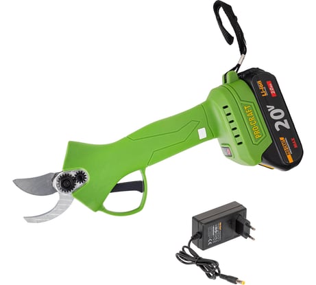 Секатор аккумуляторный PROCRAFT 20В 30мм, АКБ 2 Ач+ЗУ ES18LiB