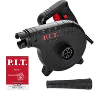 Воздуходувка электрическая P.I.T. 750 Вт, 0-19300 об/мин, 2,8 куб.м/мин, пылесос, пылесборник 1,5л PBO750-C