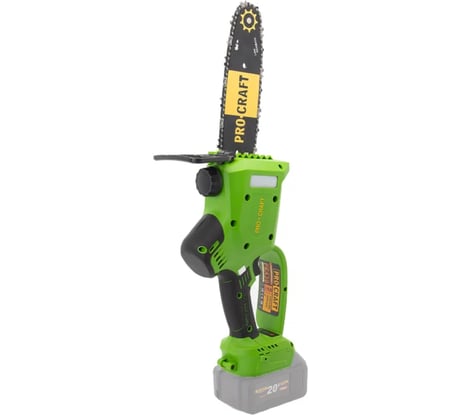 Пила цепная аккумуляторная PROCRAFT 20В 8'' 20 см, шина+цепь, без АКБ и ЗУ PKA20