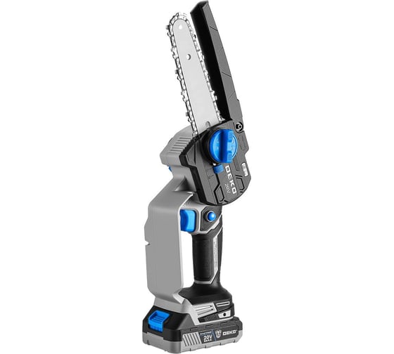 Пила цепная аккумуляторная бесщеточная DEKO DKCHS 20V, 6, 20В, 2x2.2 Ач, 2 шины и 3 цепи в кейсе 083-2014