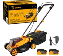 Газонокосилка аккумуляторная DEKO DKLM20V, 20В, 2x4.2 Aч, зарядное устройство, 320 мм 083-2019